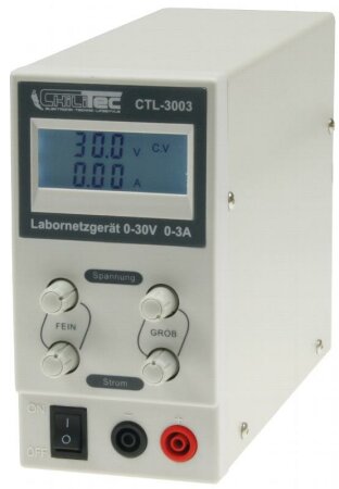 Regelbares Labornetzgerät "CTL-3003" 0-30V/0-3A mit LC-Display