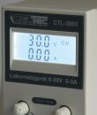 Regelbares Labornetzgerät "CTL-3003" 0-30V/0-3A mit LC-Display