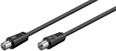 Antennenkabel IEC/Koax Stecker > Buchse 20.0m schwarz