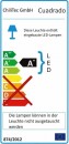 LED-Einbauleuchte "Cuadrado Q9" Edelstahl-Front, 9 LEDs, warmweiß