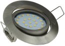 LED-Einbauleuchte "Flat-26" warmweiß 80x26mm, 4W, 330lm, Edelstahl gebürstet