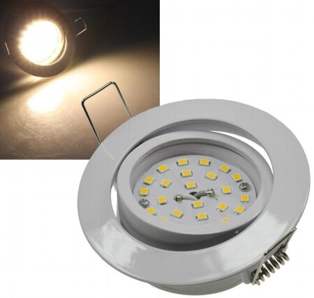 LED-Einbauleuchte "Flat-32" warmweiß 80x32mm, 5W, 470lm, weißes Gehäuse