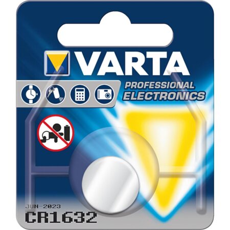 Varta CR1632, Knopfzelle, Lithium, 3V