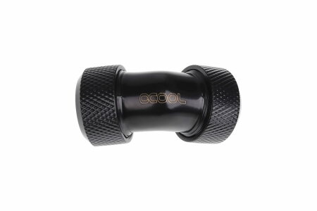 Alphacool Eiszapfen 13mm HardTube Anschraubtülle 45° L-Verbinder - Deep Black