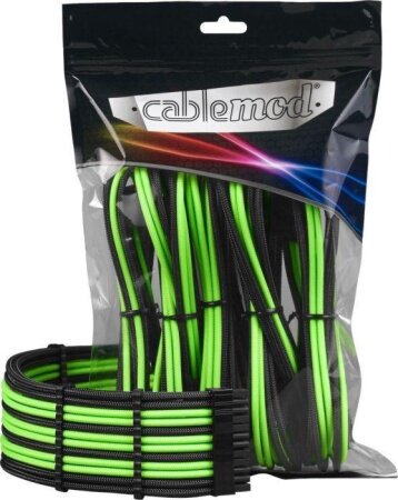 CableMod PRO ModMesh Cable Extension Kit, schwarz/hellgrün