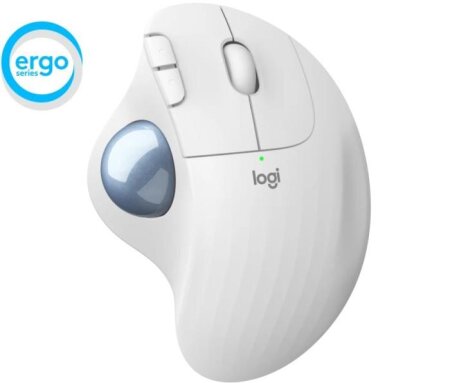 Logitech Ergo M575 Wireless Trackball grauweiß, USB/Bluetooth