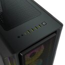 Corsair iCue 5000T RGB TG schwarz, Glasfenster