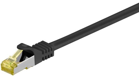 Goobay Cat 7 Netzwerkkabel RJ45, S/FTP (PiMF), 5m, schwarz