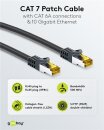 Goobay Cat 7 Netzwerkkabel RJ45, S/FTP (PiMF), 1m, schwarz