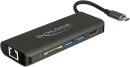 DeLOCK USB Type-C Dockingstation HDMI 4K anthrazit, USB-C...