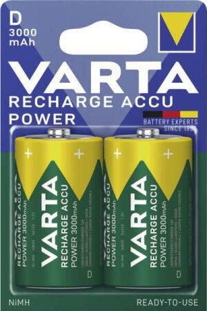 Varta Recharge Accu Power Mono D NiMH 3000mAh, 2er-Pack