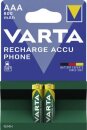 Varta Recharge Accu Phone Micro AAA NiMH 800mAh, 2er-Pack