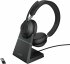 Jabra Evolve2 65 Stereo UC + Ladestation + Link 380 USB-A, schwarz