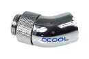 Alphacool HF Winkeladapter 45° - drehbar - G1/4 AG auf G1/4 IG - Chrome