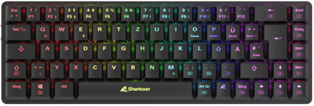 Sharkoon PureWriter W65 schwarz, Kailh Choc V2 LOW PROFILE BROWN, USB, DE