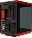 Hyte Y70 Red, rot/schwarz, Glasfenster