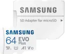 Samsung microSDXC EVO Plus 2024 R160 microSDXC 64GB Kit,...