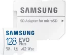 Samsung microSDXC EVO Plus 2024 R160 microSDXC 128GB Kit,...