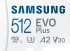 Samsung microSDXC EVO Plus 2024 R160 microSDXC 512GB Kit, UHS-I U3, A2, Class 10