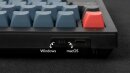 Keychron V1 Knob Version, Frosted Black, PBT, LEDs RGB, hot-swap, Keychron K Pro RED, USB, DE