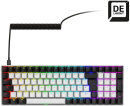 Sharkoon Skiller SGK50 S2 White, schwarz/weiß, LEDs RGB, hot-swap, Gateron BROWN, USB, DE