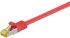 Goobay Cat 7 Netzwerkkabel RJ45, S/FTP (PiMF), 0.25m, rot