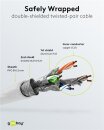 Goobay Cat 7 Netzwerkkabel RJ45, S/FTP (PiMF), 0.5m, weiß